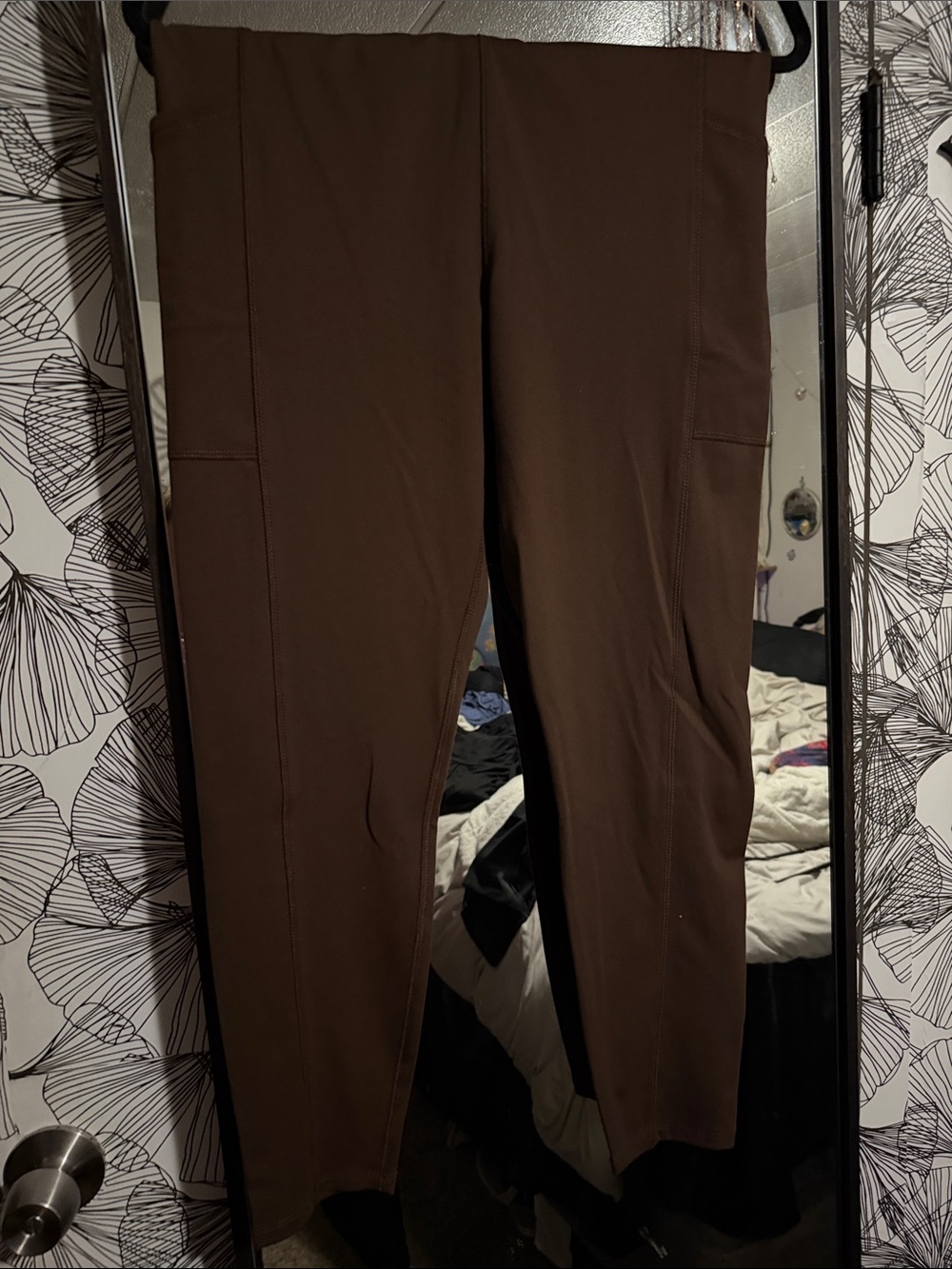 SO Brown Women's Leggings with Side Pockets